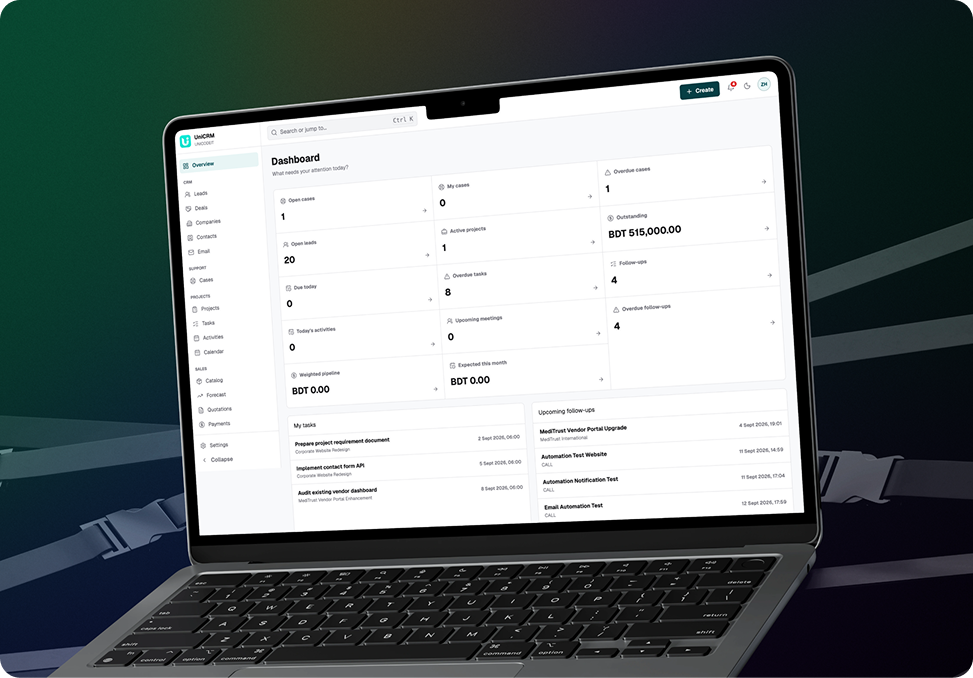 UniCRM — SaaS CRM, Lead Management & Business Automation Platform project
